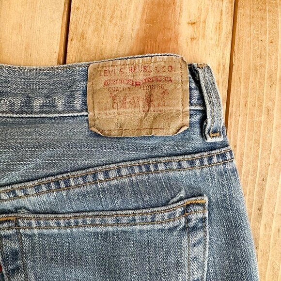 Levi's 515 Nouveau Bootcut Jeans Light Blue Wash Size 8 Vintage - Picture 6 of 9